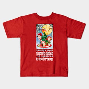 Kids in Christmas Anticipation Kids T-Shirt